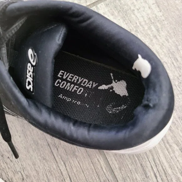 ASICS Amplica running shoes black white womens size 8.5 wide - Picture 11 of 14